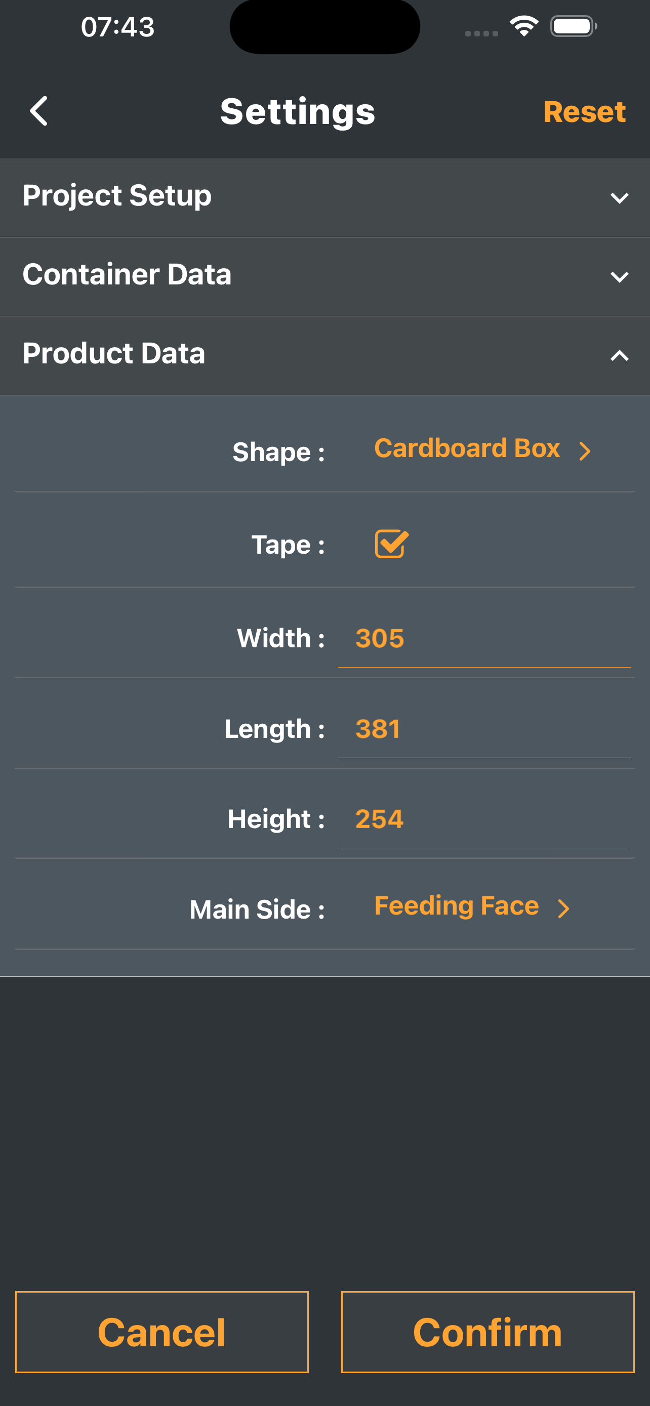 General recipe configuration